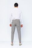 Erkek Çizgili Pileli Düğmeli Fermuarlı Aksesuar Detaylı Bürümcük Kumaş Rahat Pantolon