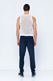 Erkek Regular Fit Fermuarlı ve Bağcıklı Bürümcük Kumaş Rahat Jogger Pantolon
