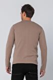Erkek Regular Fit Rahat Sade Önü Fermuarlı Hırka