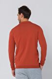 Erkek Regular Fit Düz Renk Polo Kaleci Yaka Uzun Kollu Triko Kazak