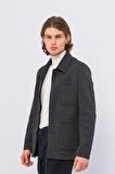 CEKMON Erkek Düğmeli Çok Cepli Rahat Blazer Regular Fit Klasik Ceket
