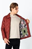 Erkek Regular Fit İçi Desenli Rahat Şık Mont