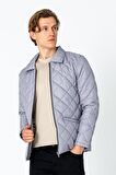 Erkek Regular Fit İçi Desenli Rahat Şık Mont