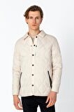 Erkek Regular Fit İçi Desenli Düğmeli Rahat Mont
