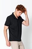 Erkek Regular Fit Rahat Salaş Düğmeli Polo YakaT-Shirt