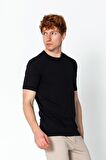 Erkek Fit Extra Rahat Yuvarlak Yaka Sade T-Shirt