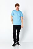 Erkek Fit Rahat Naylon Bisiklet Yaka Seyahatlik T-Shirt
