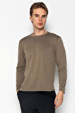 Unisex Bisiklet Yaka Teknolojik İpeksi Pamuk Kumaş Sweatshirts