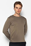Unisex Bisiklet Yaka Teknolojik İpeksi Pamuk Kumaş Sweatshirts