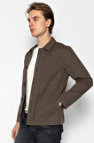CEKMON Erkek Regular Fıt %100 Cotton İnce Gabardın Spor Ceket