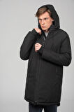 Erkek Yağmur Ve Rüzgar Geçirmez Kumaşdan İçi Askılıklı Kışlık Klasik Mont