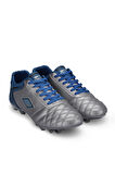 Slazenger HUGO KR Futbol Erkek Çocuk Krampon Ayakkabı Gri / Mavi
