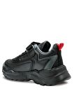 Slazenger KANON I Çocuk Cırt Cırtlı Siyah / Mavi Sneaker
