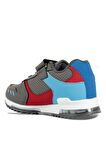 Slazenger EDMOND IN Çocuk Cırt Cırtlı Koyu Gri Sneaker