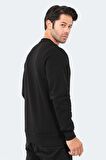 Slazenger Bisiklet Yaka Siyah Erkek Sweatshırt ST22WE103-500BAR