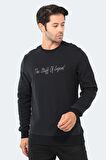 Slazenger Bisiklet Yaka Lacivert Erkek Sweatshırt ST22WE103-400BAR