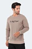 Slazenger Bisiklet Yaka Taş Erkek Sweatshırt ST22WE103-280BAR