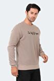 Slazenger Bisiklet Yaka Taş Erkek Sweatshırt ST22WE103-280BAR
