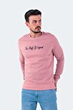 Slazenger Bisiklet Yaka Pudra Erkek Sweatshırt ST22WE103-676BAR