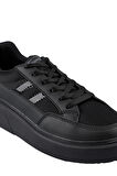Slazenger ZELDE I Sneaker Kadın Ayakkabı Siyah Rugan