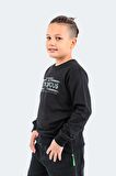 Slazenger DUNA Unisex Çocuk Sweatshirt Siyah
