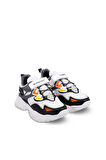 Slazenger KAJAL I Çocuk Cırt Cırtlı Beyaz / Siyah Sneaker