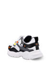 Slazenger KAJAL I Çocuk Cırt Cırtlı Beyaz / Siyah Sneaker