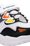 Slazenger KAJAL I Çocuk Cırt Cırtlı Beyaz / Siyah Sneaker