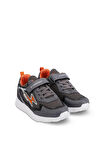 Slazenger KAORU Sneaker Erkek Çocuk Ayakkabı Koyu Gri / Turuncu