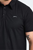 Slazenger SLOAN Erkek Polo Yaka Siyah Tişört
