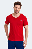 Slazenger SARGON KTN Erkek V Yaka Kırmızı Tişört