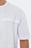 Slazenger KAURI IN Oversize Erkek  Beyaz Tişört