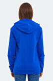Slazenger KATHY IN Kadın Kapüşonlu Saks Mavi Sweatshirt