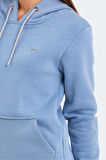 Slazenger KESHIAN IN Kadın Kapüşonlu Cepli Mavi Sweatshirt