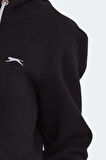 Slazenger KESHIAN IN Kadın Kapüşonlu Cepli Siyah Sweatshirt