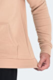 Slazenger KEANS IN Erkek Kapüşonlu Cepli Açık Kahve Sweatshirt