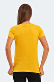 Slazenger KRISTEN I Kadın V Yaka Hardal Tişört
