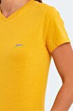 Slazenger KRISTEN I Kadın V Yaka Hardal Tişört