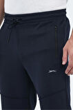 Slazenger ONLY IN Erkek Fermuar Cepli Lacivert Eşofman Altı