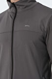 Slazenger OPRAH Erkek Fermuarlı Dik Yaka Cepli Koyu Gri Eşofman Takımı