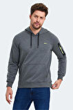 Slazenger OZZY IN Erkek Sweatshirt Koyu Gri