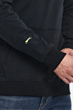 Slazenger OSLO IN Erkek Kapüşonlu Cepli Siyah Sweatshirt