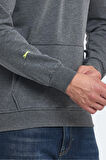 Slazenger OSLO IN Erkek Kapüşonlu Cepli Koyu Gri Sweatshirt