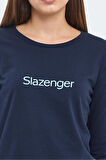 Slazenger PAOLINA IN Kadın Pamuklu Lacivert / Turkuaz Pijama