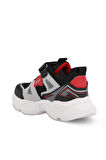 Slazenger NELSON Unisex Çocuk Sneaker Ayakkabı Siyah / Kırmızı