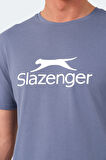 Slazenger VEERA IN Erkek Baskılı Mavi Tişört