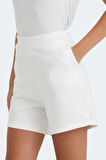 Slazenger VIDAR Kadın Cepli Ekru Şort