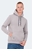 Slazenger OPHIR I Erkek Kapüşonlu Cepli Taş Gri Sweatshirt