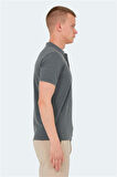 Slazenger VALE KTN Erkek Polo Yaka Antrasit Tişört