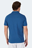 Slazenger VALE KTN Erkek Polo Yaka Saks Mavi Tişört